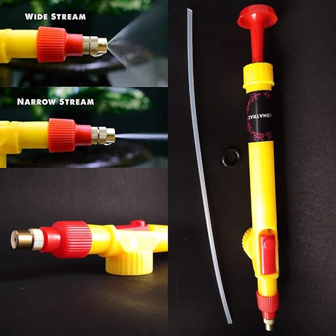 Adjustable High Pressure Garden Pump Bottle Spray Gun for Plants Garden Water Pesticide Car Wash Brass Nozzle Sprayer Pack of 2, Manual