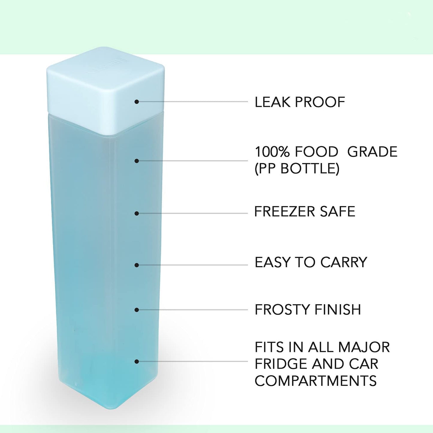 Kitchen4U - Premium Silicone Cleaning Brush 31 CM with Food-Grade Frosty Fridge Water Bottle (1 Litre, Assorted Colors)